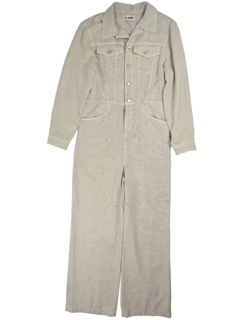 Le Jean Tencel Jumpsuit in Taupe